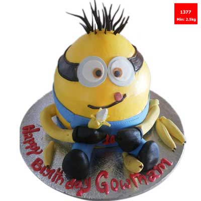"Delicious round shape Pineapple flavour designer cake - 1kg - Click here to View more details about this Product
